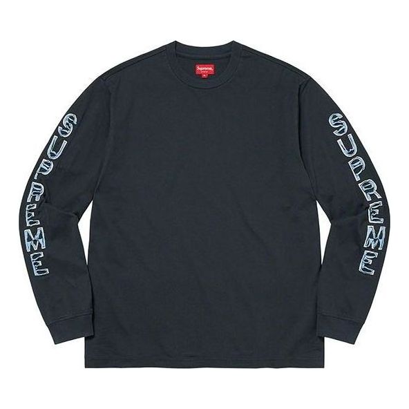 Тениска Supreme Cut Out Long Sleeve T-Shirt Тъмно синьо | SUP-FW22-229