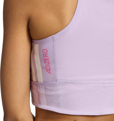 Съкратен топ adidas Originals Adizero Cropped Tank Top Лилаво | jv7175, 3