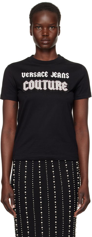 Тениска Versace Gothic Logo T-Shirt Черно | E77HAHC02_ECJ01C, 0