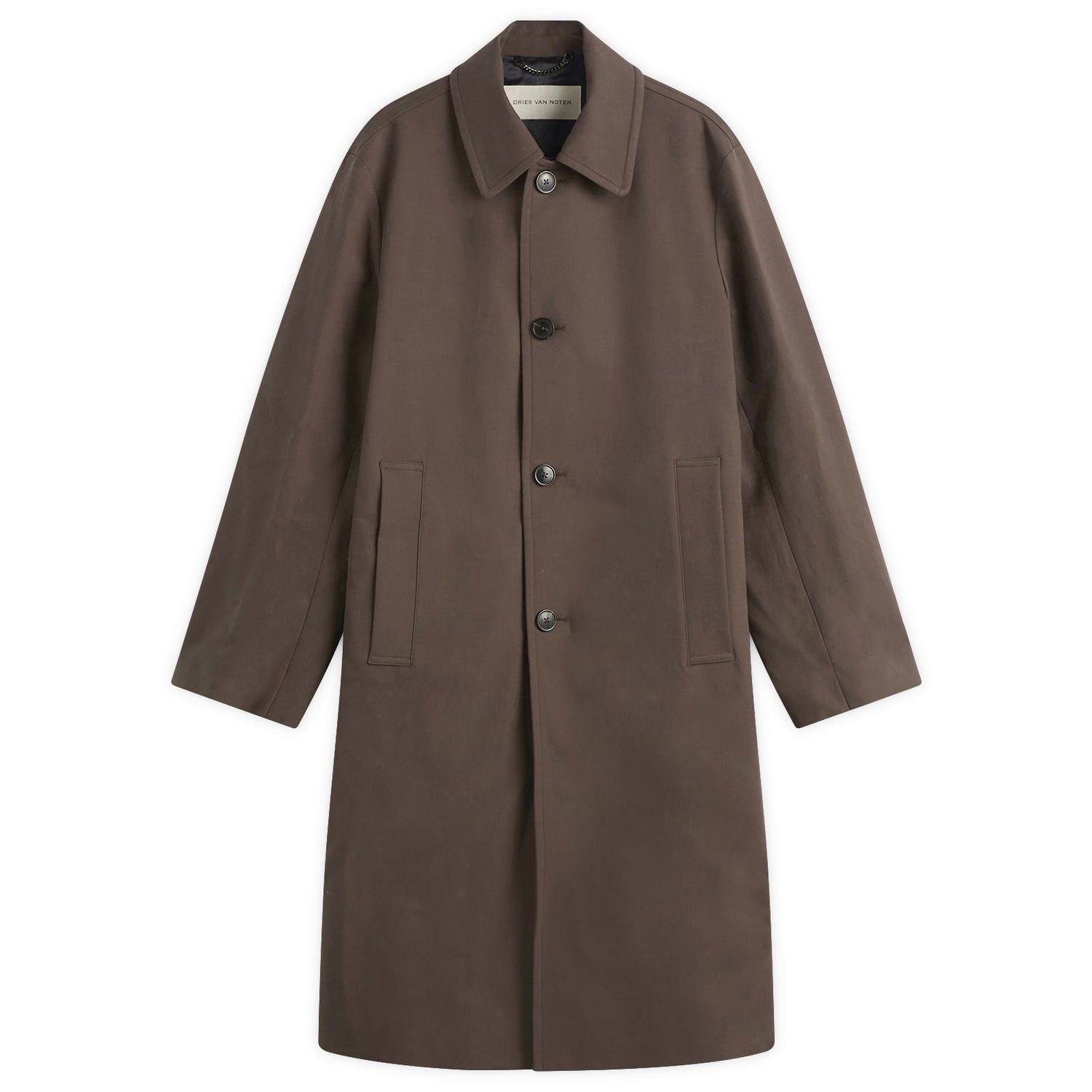 Палта Dries Van Noten Dries Van Noten Water Repellent Double Faced Cotton Coat, Size Large Кафяво | 252-020243-2106-705, 0