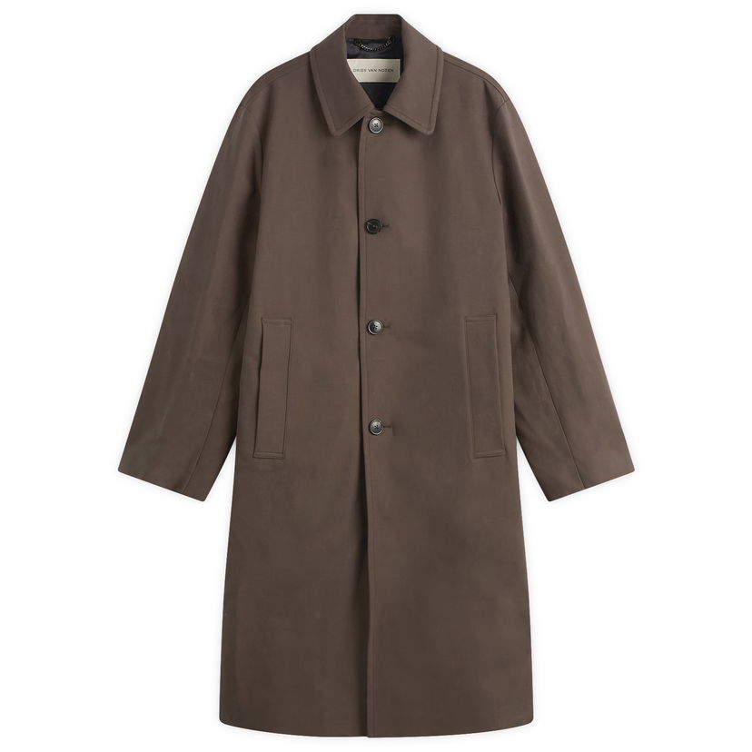Палта Dries Van Noten Dries Van Noten Water Repellent Double Faced Cotton Coat, Size Large Кафяво | 252-020243-2106-705