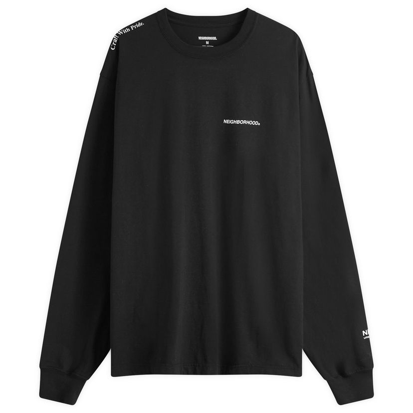 Тениска Neighborhood LS-8 Black Long Sleeve T-Shirt Черно | 242PCNH-LT08-BLK