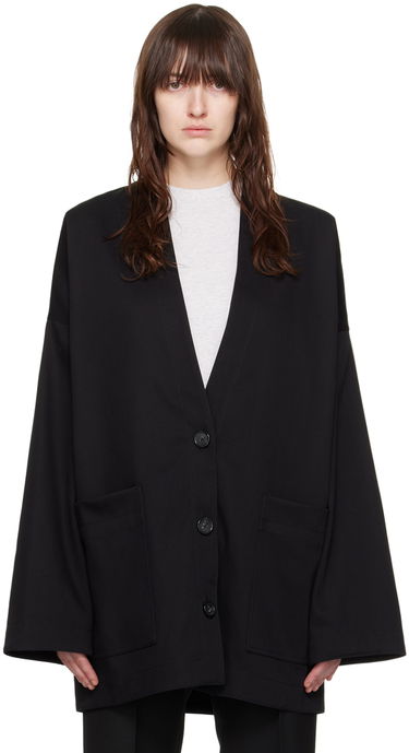 Палта TOTEME TOTEME Patch Pocket Cardigan Черно | 243-WRO0128-FB0188, 0