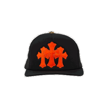 Шапка с козирка Chrome Hearts St. Barths Exclusive Cemetery Cross Trucker Hat Черно | 1383 100000701SBECCT BKOR, 0
