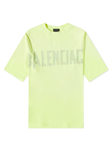 Тениска Balenciaga Tape Type Tee Жълто | 739784-TOVA9-7204