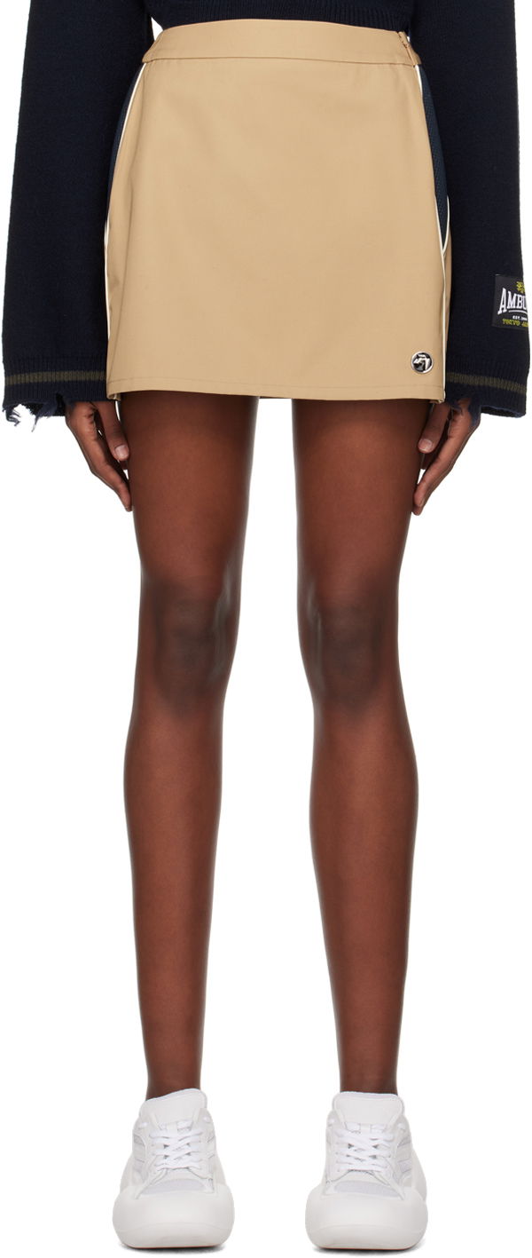 Пола Ambush Sponge Miniskirt Бежово | BWCU003S24FAB0016200