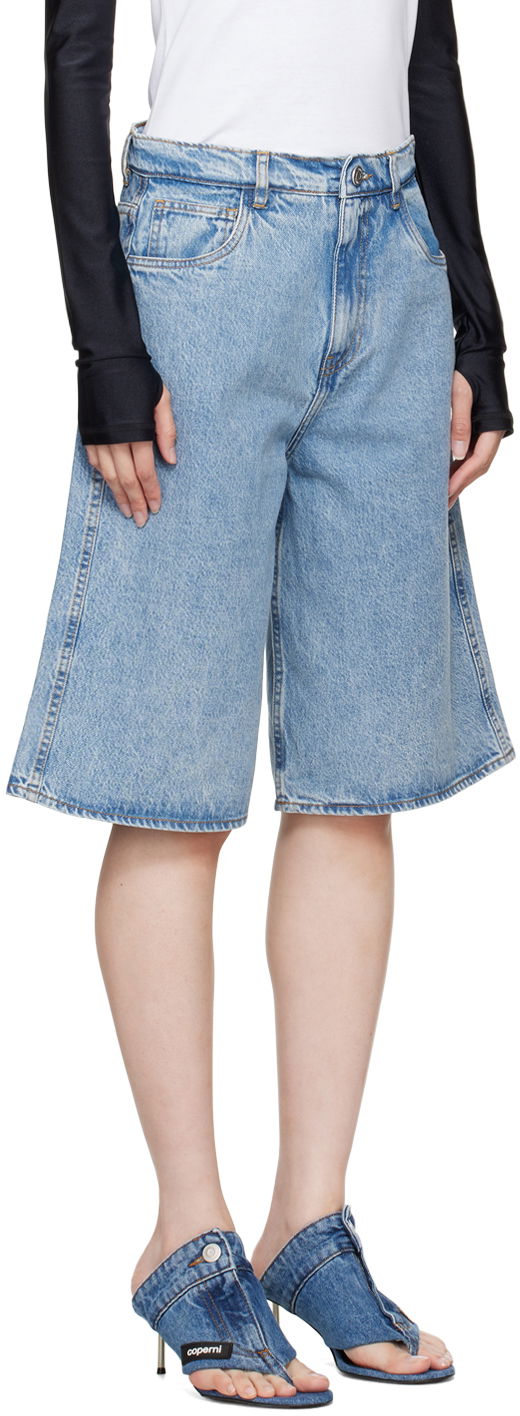 Къси панталони Coperni Coperni Faded Denim Bermuda Shorts Синьо | COPP86F2008, 1