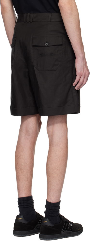 Къси панталони Balmain Balmain Pleated Bermuda Shorts Черно | EH0PB007VE90, 2