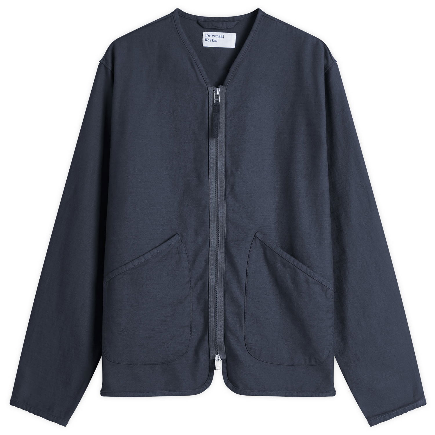 Яке Universal Works Slub Sateen Zip Liner Jacket, Size Large Тъмно синьо | 32710-NVY, 1