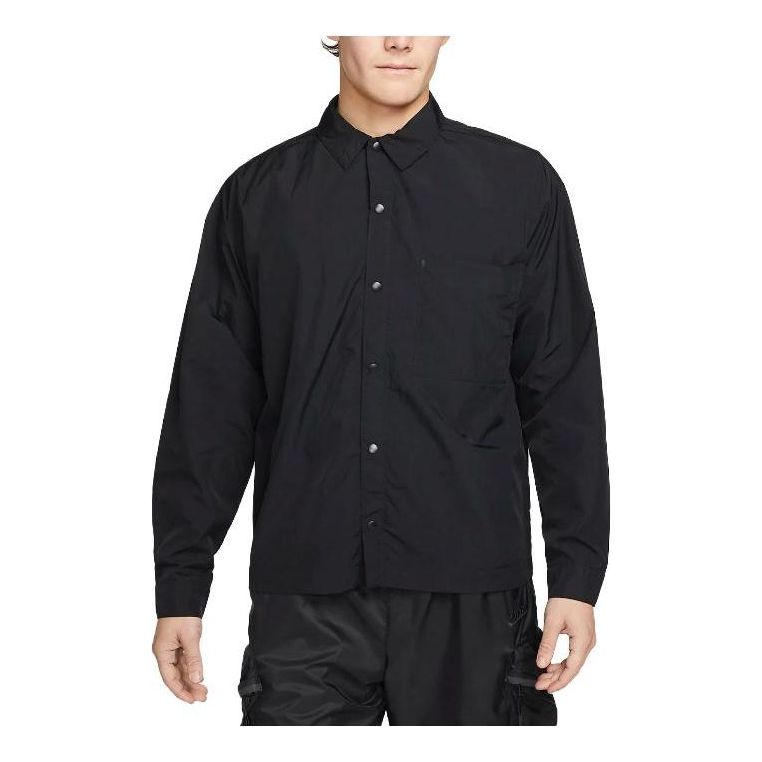 Риза Nike Sportswear Tech Pack Woven Long-Sleeve Shirt Черно | DX0206-010, 0