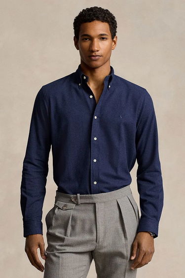 Риза Polo by Ralph Lauren Slim Fit Button-Down Shirt Тъмно синьо | 710953354, 0