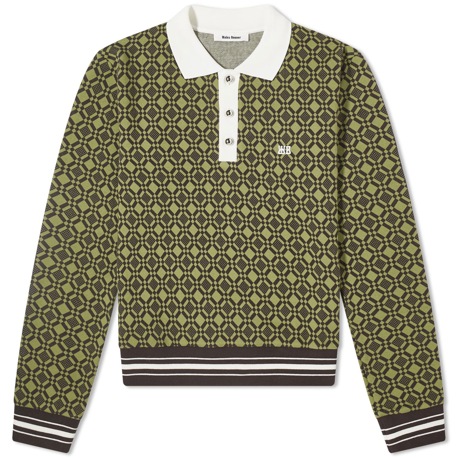 Суитчър Wales Bonner Power 1/4 Zip Top Зелено | WS24JE29-JE07-7800, 0
