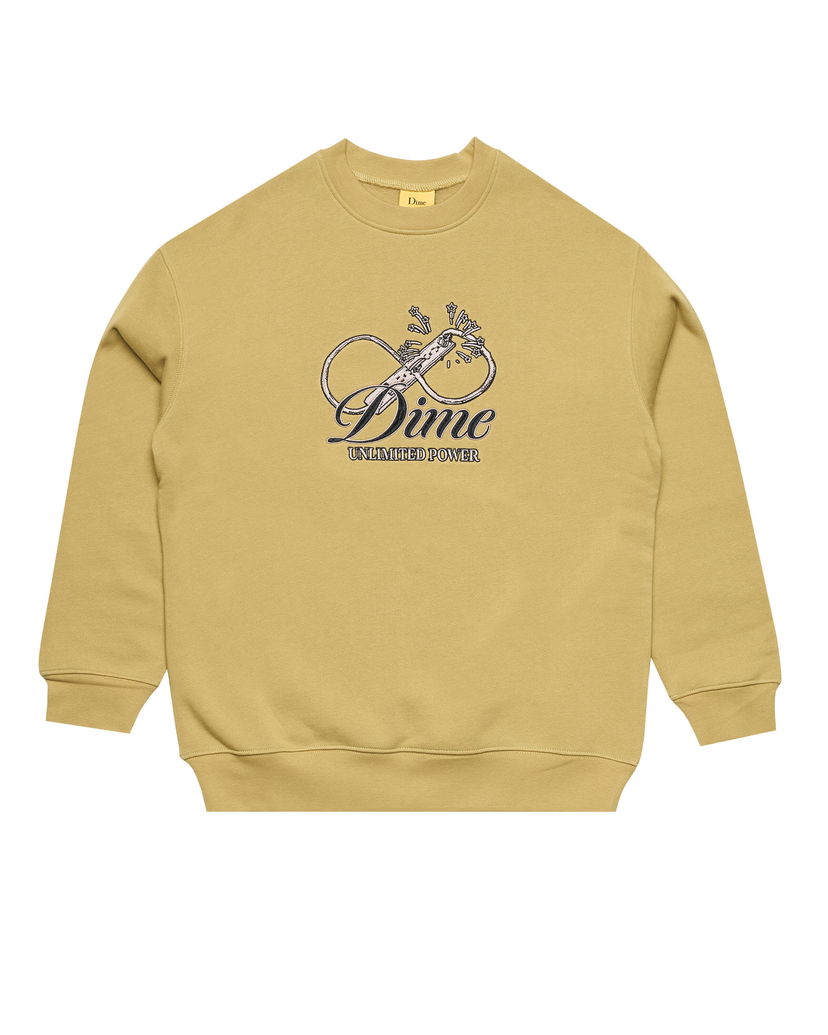 Суитчър Dime Cursive Power Sweatshirt Жълто | DIMEFA2424OAK