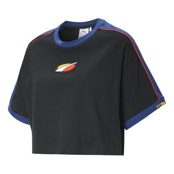 Съкратен топ Puma Rdet Multicolor Short Sleeve T-Shirt Черно | 598074-01
