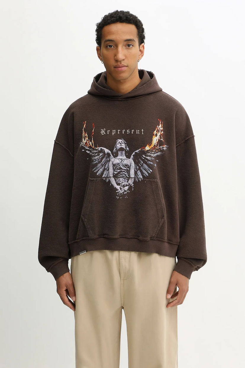 Суитчър Represent Clo Reversible Living Legacy Tour Hooded Cotton Sweatshirt Кафяво | MLM100366