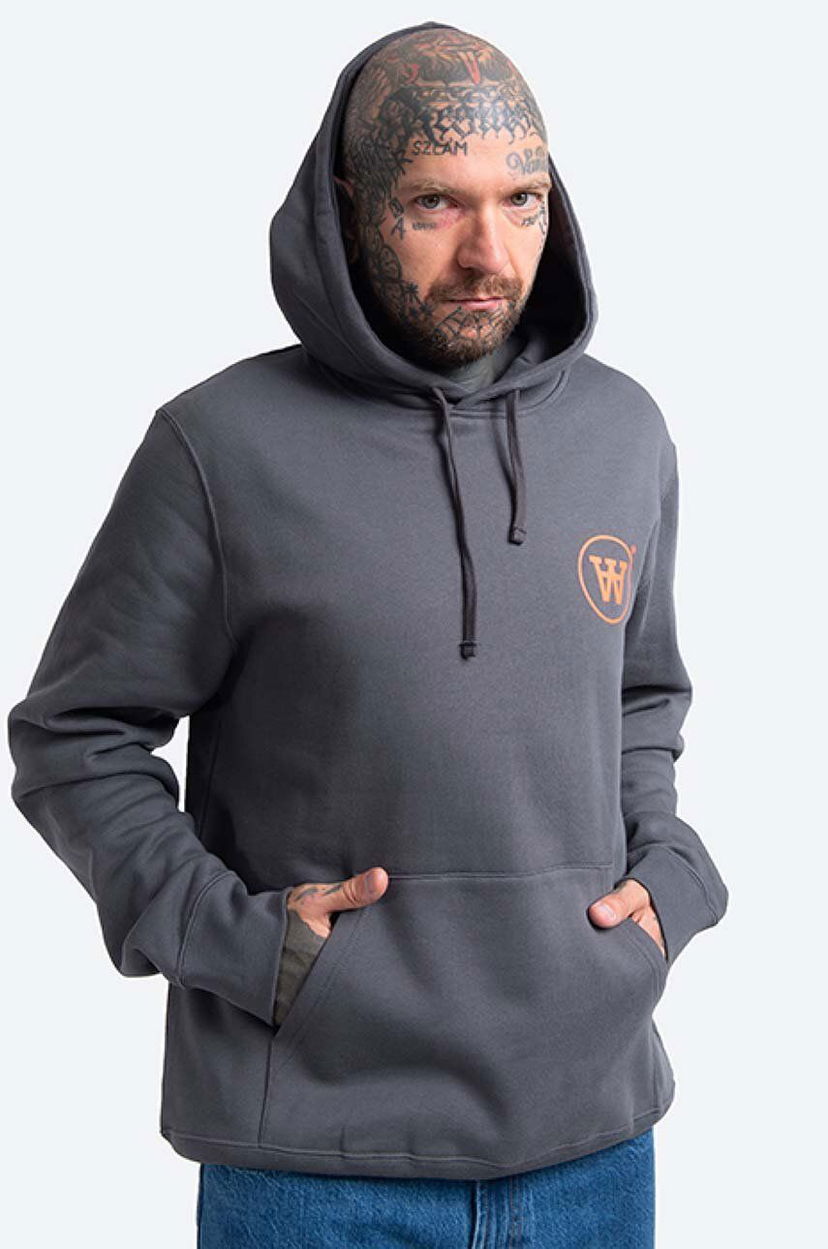 Суитчър WOOD WOOD Hoodie Ian Сиво | 10135605.2424