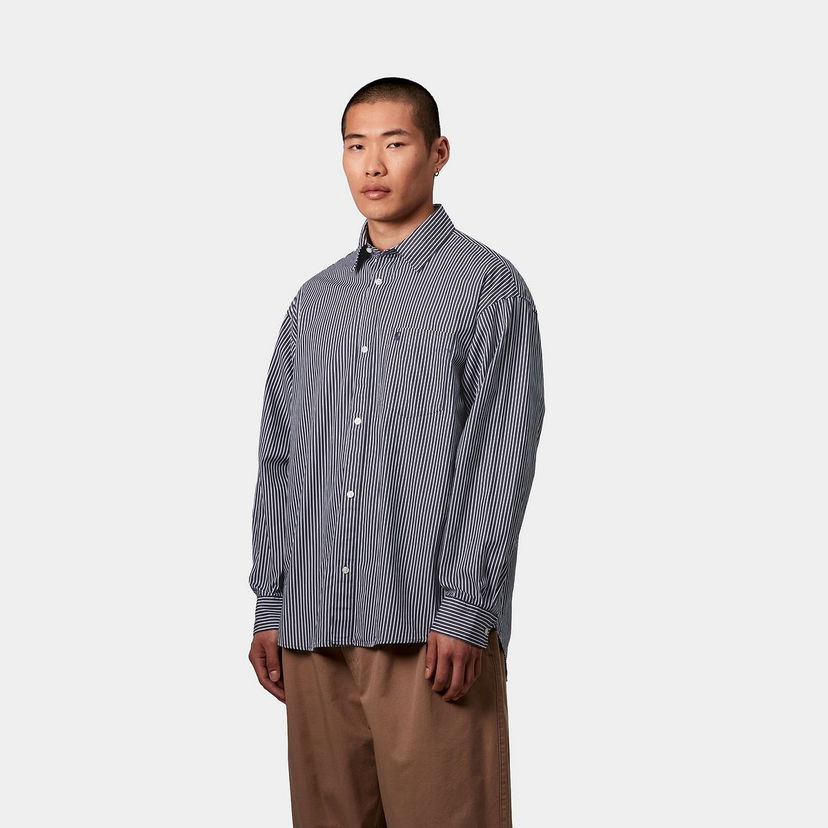 Риза Carhartt WIP Carhartt WIP Notus Long Sleeve Shirt Arvin Stripe Синьо | I034697_8