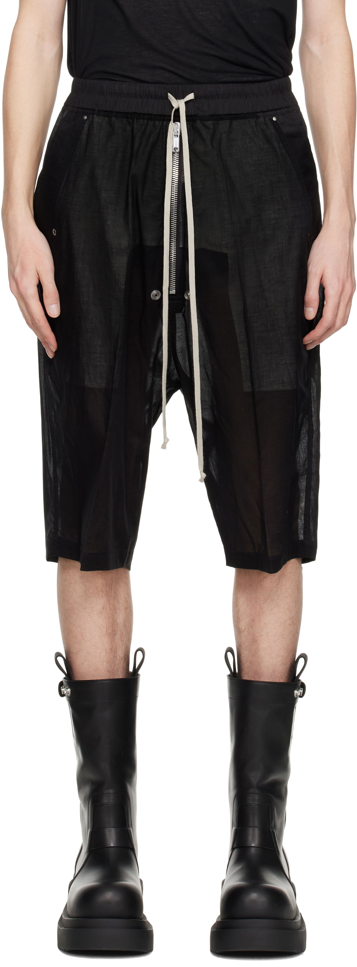 Къси панталони Rick Owens Rick Owens Hollywood Bela Pods Shorts Черно | RU01E5349 CV, 0