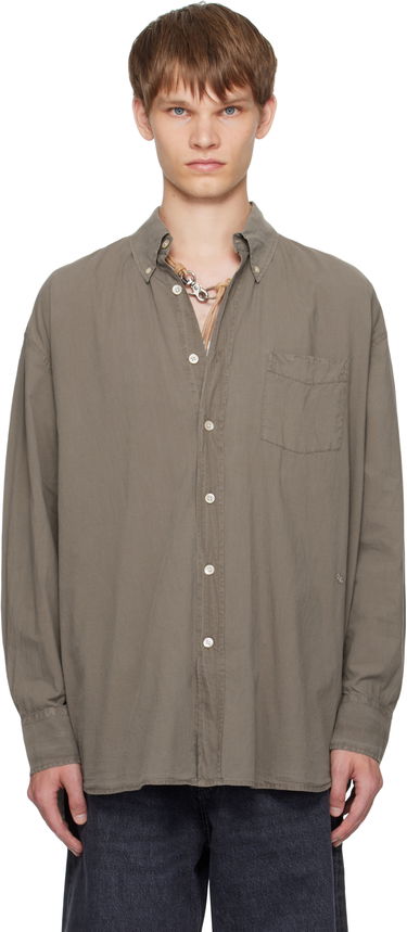 Риза OUR LEGACY Our Legacy Borrowed Button-Down Shirt Зелено | M4252BC, 0