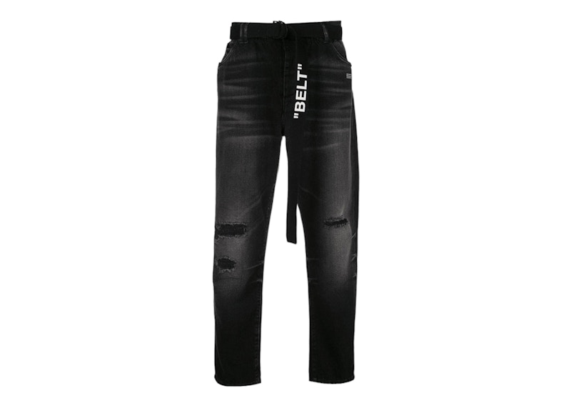 Дънки Off-White Slim Low Crotch Jeans Черно | OMYA005S19C270257801