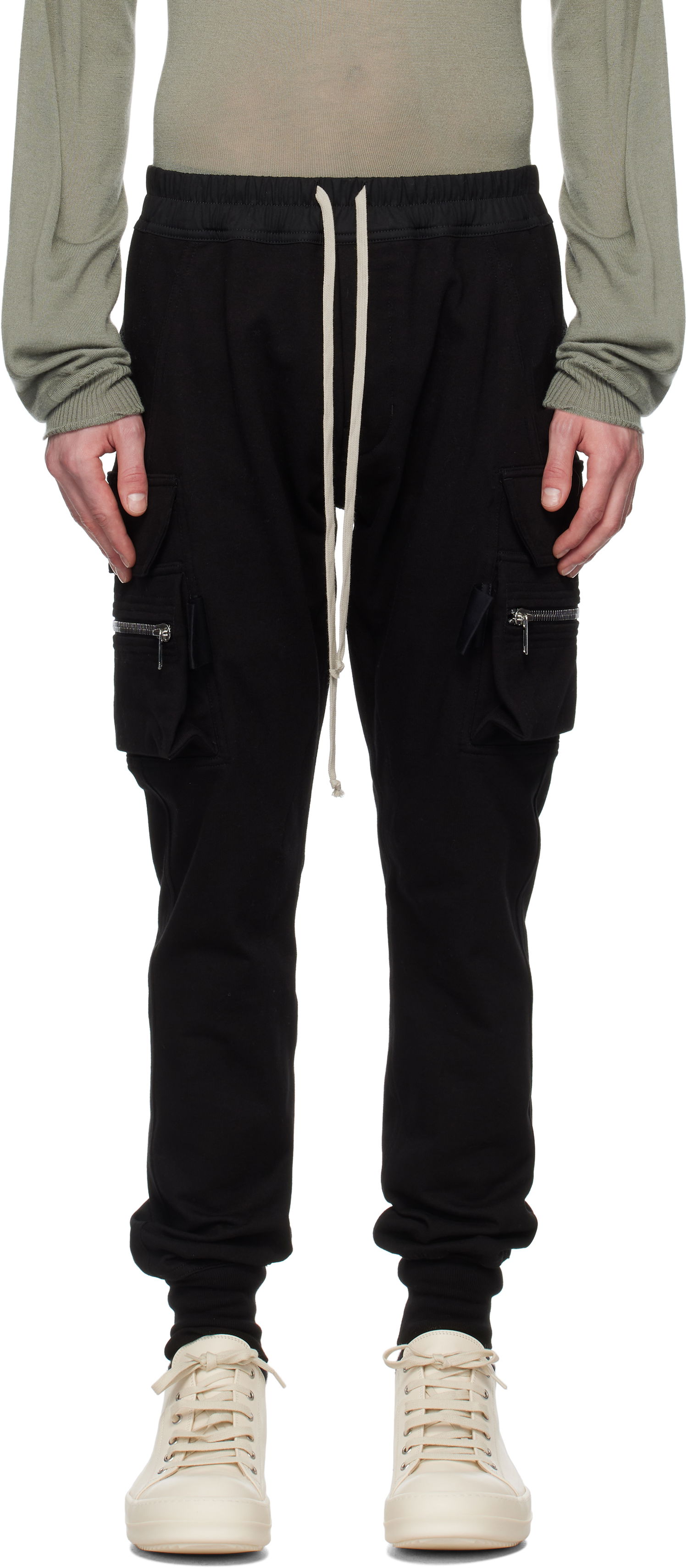 Карго панталони Rick Owens Rick Owens Hollywood Mastodon Cargo Pants Черно | RU01E5396 BA, 0