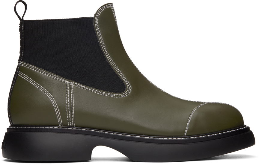 Облекло GANNI GANNI Everyday Chelsea Boots Зелено | S2252, 0