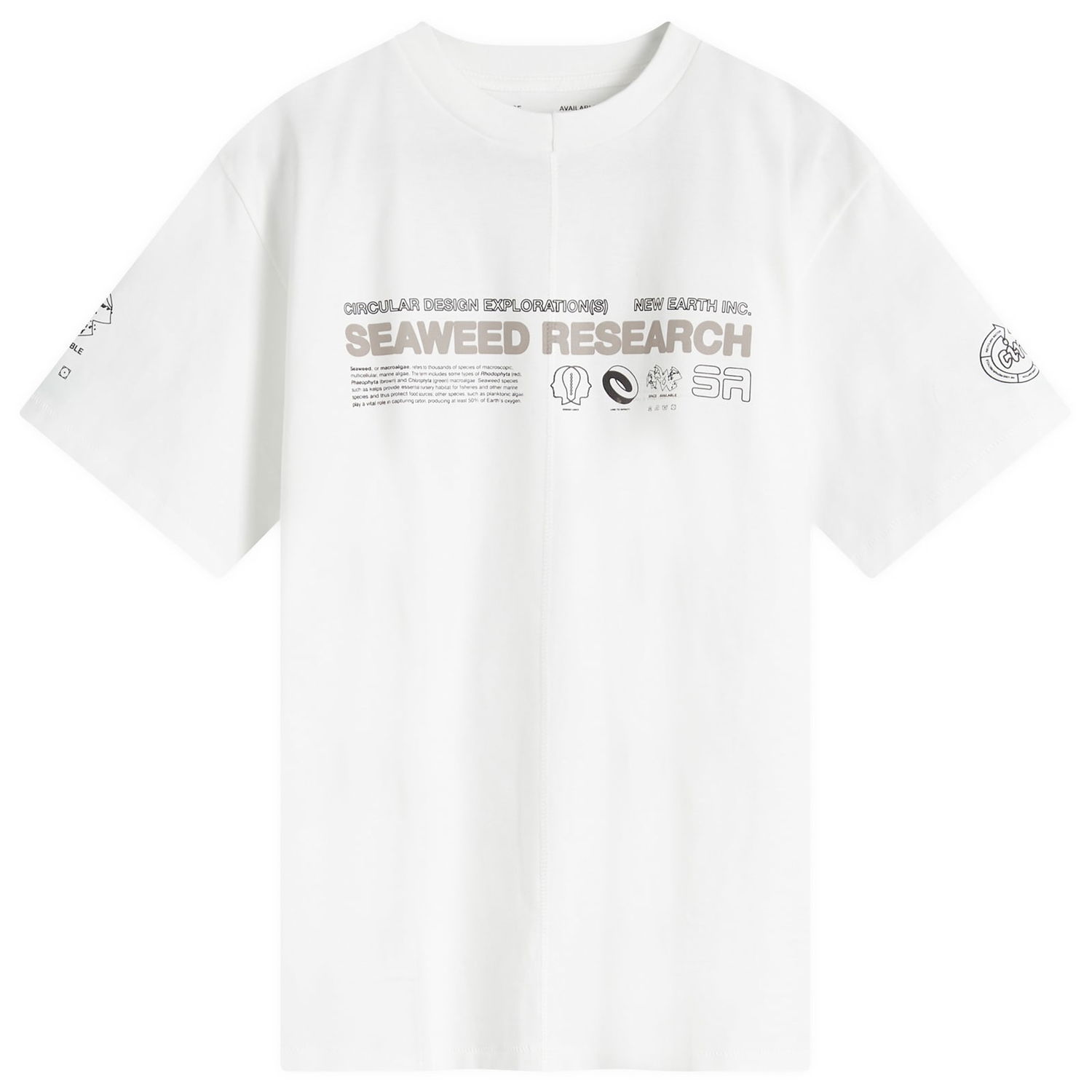Тениска Space Available Seaweed Research T-Shirt Off White Large Бяло | SA-SRT002-WHT, 0