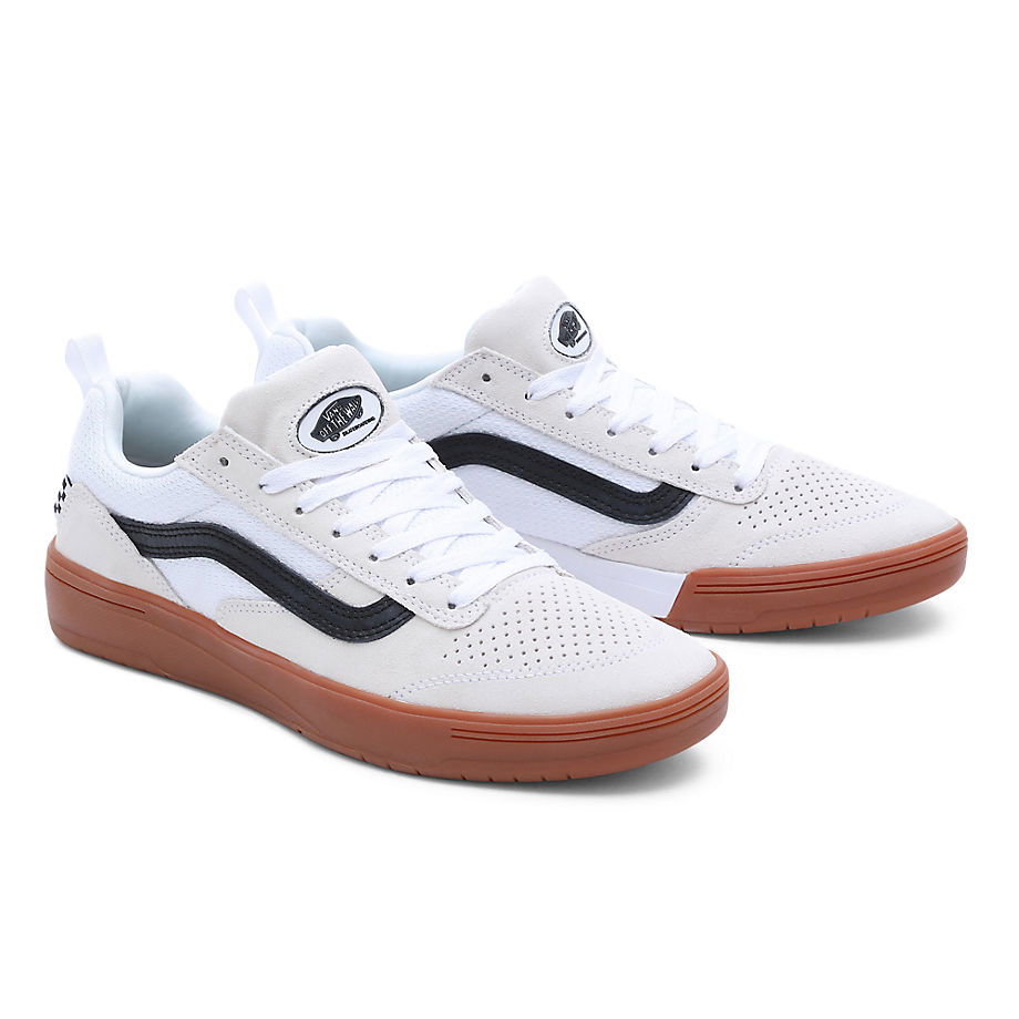 Кецове и обувки Vans Chaussures Zahba (white/black/gum) Homme Blanc, Taille 39 Зелено | VN0007QQWBK, 0