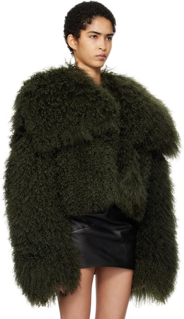 Яке The Attico Attico Cropped Shearling Jacket Зелено | 250WCB00081 LBT044AA, 1
