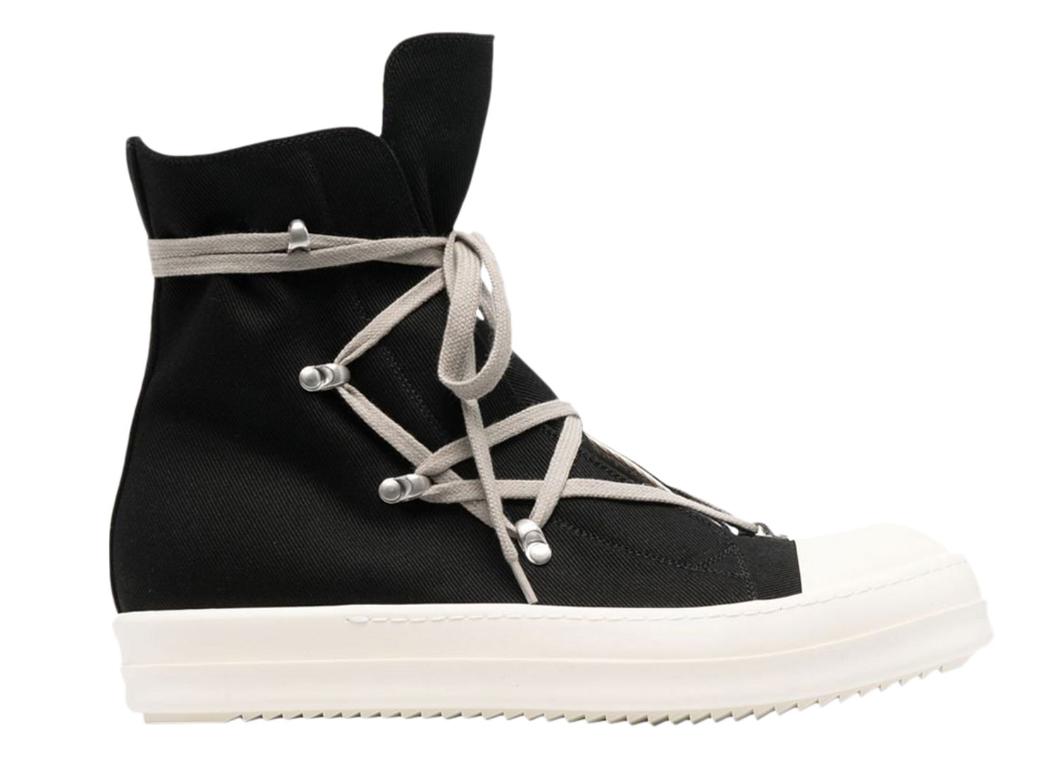 Кецове и обувки Rick Owens DRKSHDW Strobe Cotton Denim Hexa High Black Milk (W) Черно | DS02B4805 DQ 911, 0