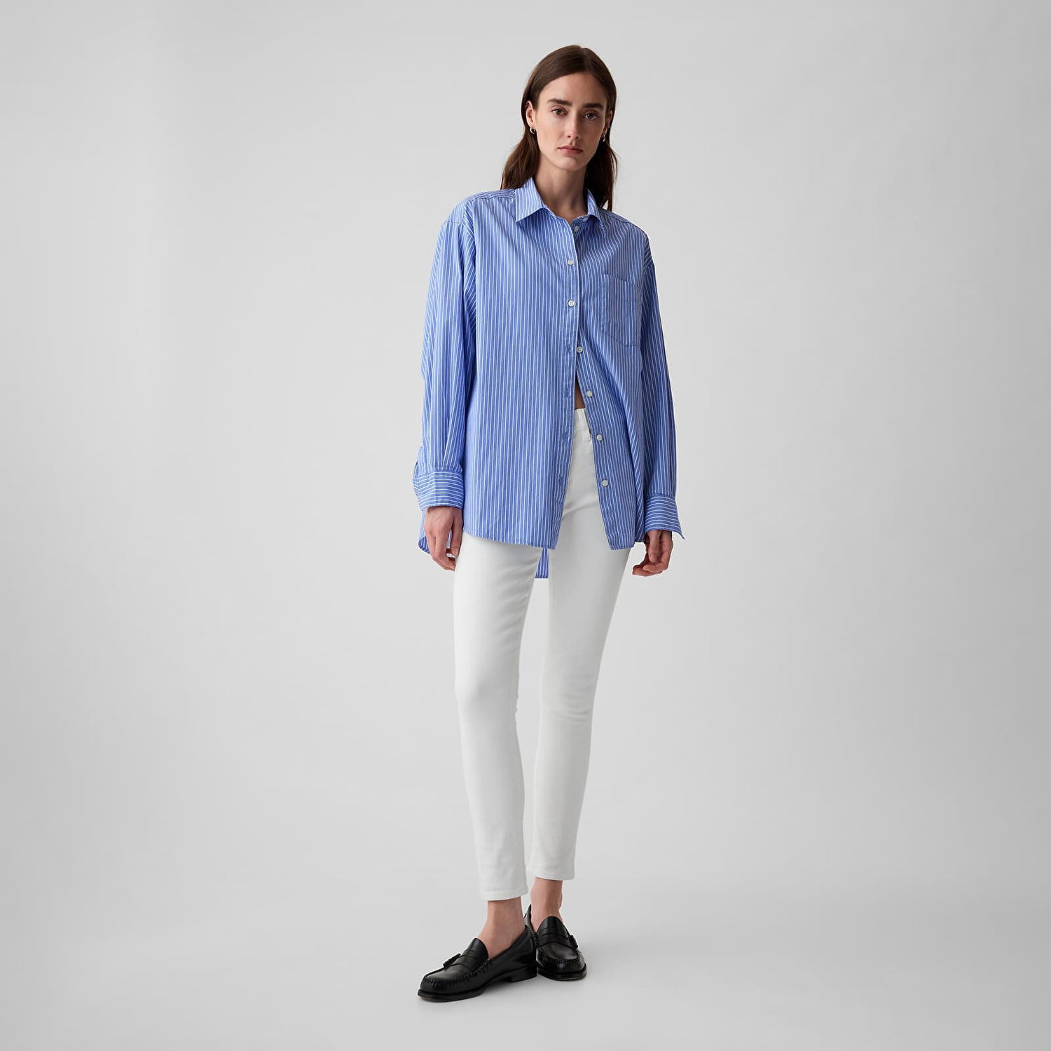 Дънки GAP Denim Pants Skinny - Mid Rise Optic White Бяло | 570471-00, 0