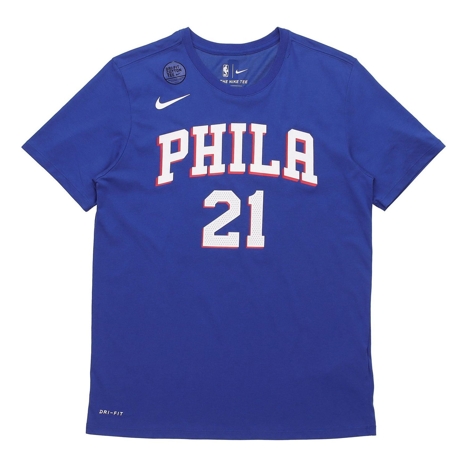 Тениска Nike NBA Philadelphia 76ers Joel Embiid Name & Number T-Shirt Синьо | 870801-498, 0