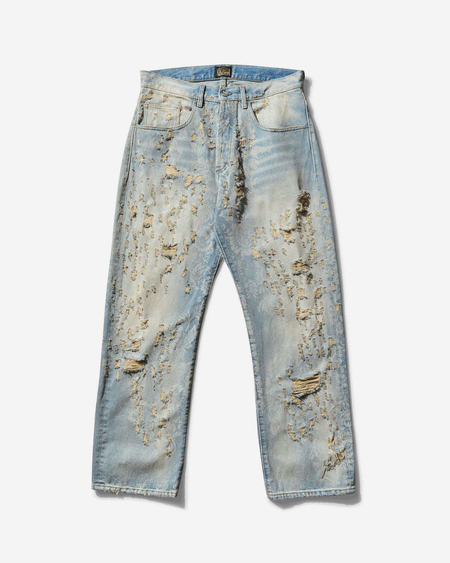 Дънки Aries Destroyed Lace Batten Jeans Синьо | AR3130303 BLU, 1