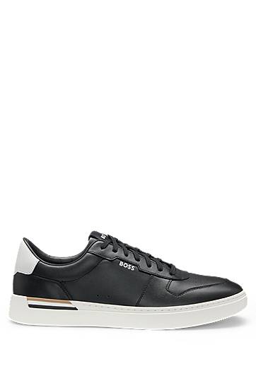 Облекло и аксесоари BOSS BOSS Signature-Stripe Detail Trainers Черно | 50542538, 1