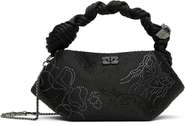 Mini Bou Bag with Braided Handle and Crystal Embellishments