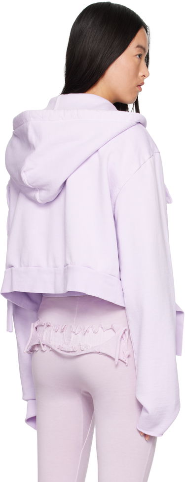 Суитчър Ottolinger Ottolinger Distressed Cropped Hoodie Лилаво | 2215020214, 2