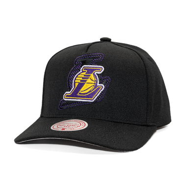 Шапка с козирка Mitchell & Ness NBA Los Angeles Lakers Tilted Pro Snapback Cap Черно | HP12813-LALBLCK, 0