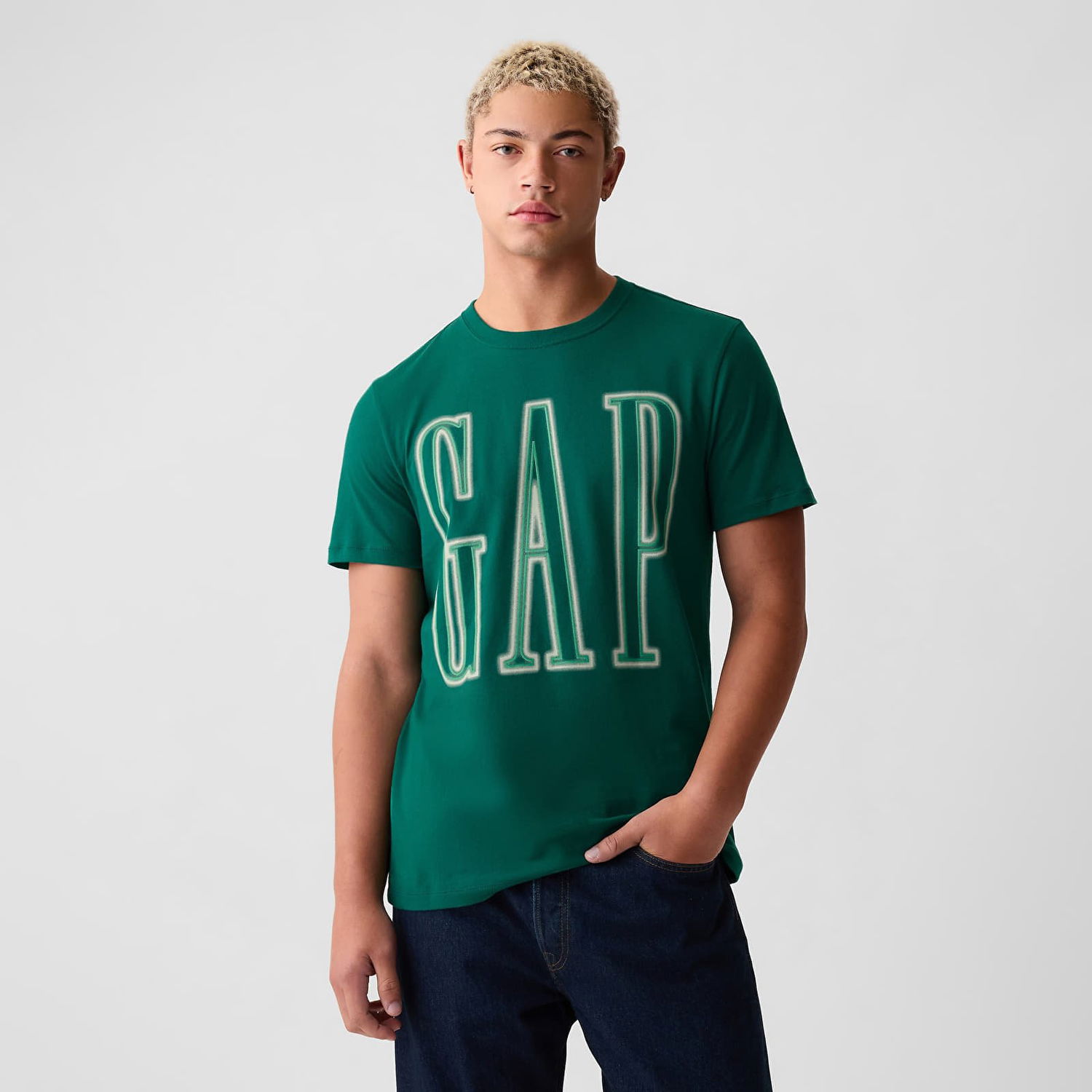 Тениска GAP Neon Logo Tee Aventurine Green 195421 Зелено | 884728-00, 0
