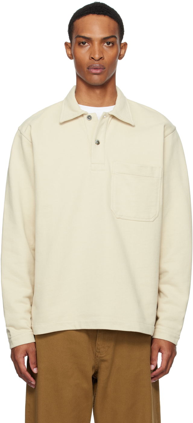 Norse Projects Fraser Relaxed Organic Loopback Long Sleeve Polo