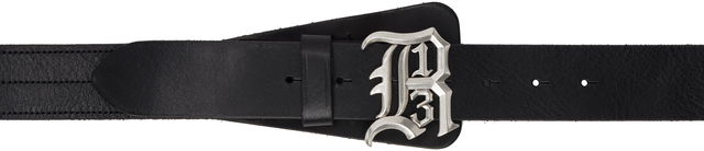Logo Buckle Leather Belt