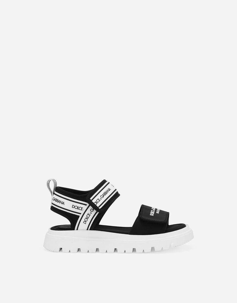 Кецове и обувки Dolce & Gabbana Dolce & Gabbana Logo Sandals Черно | DA5249AE92889690