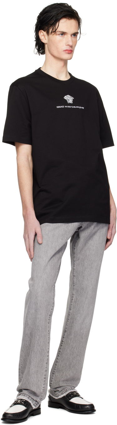 Дънки Versace Frayed Regular-Fit Jeans Сиво | 1016106_1A11098, 3