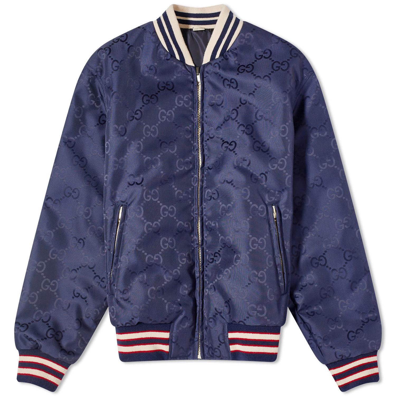 Яке бомбър Gucci Interlocking Logo Bomber Jacket Тъмно синьо | 770283-ZAPA0-4348, 0