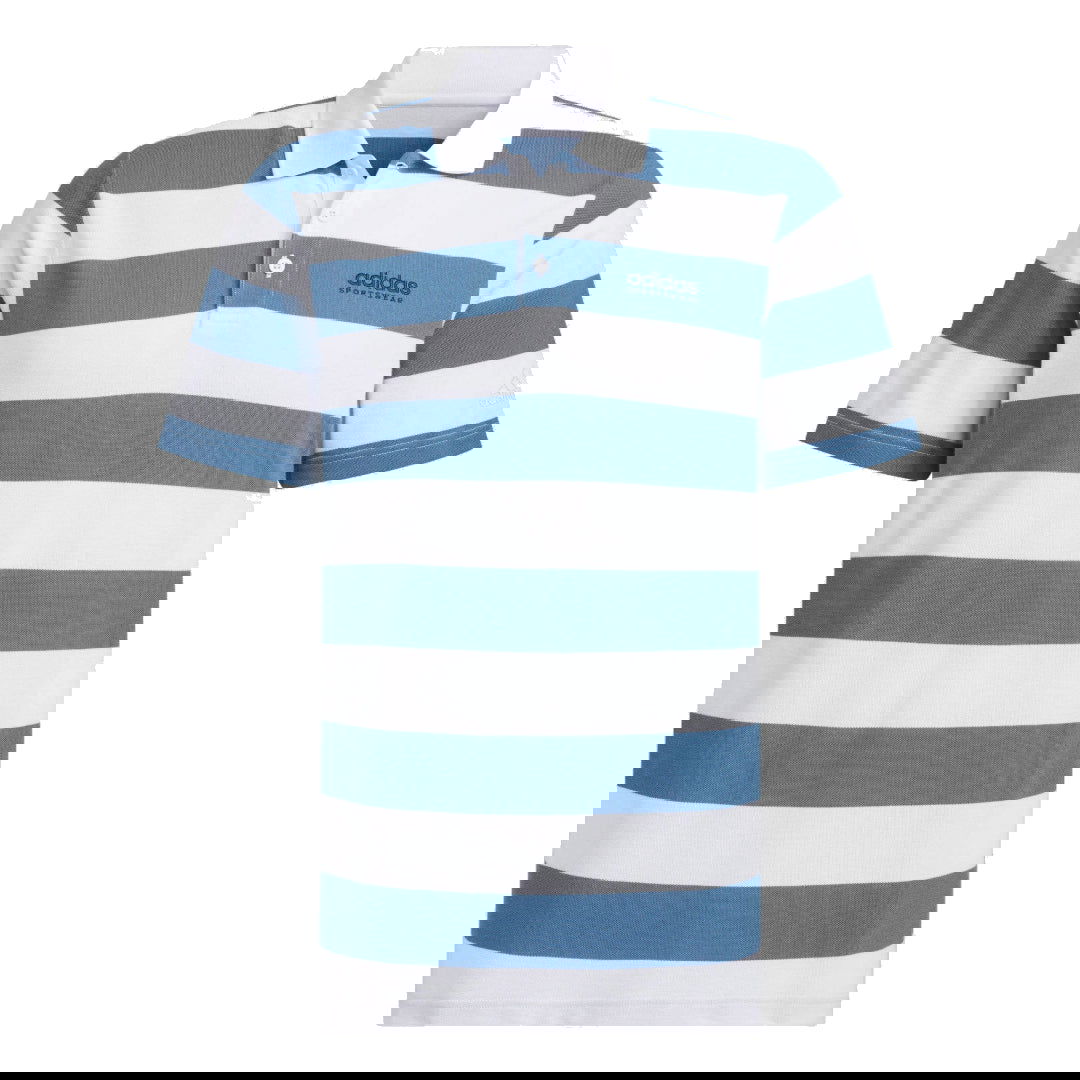 Поло тениска adidas Originals Striped Pique Polo Shirt Синьо | JI9058, 0