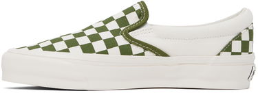 Кецове и обувки Vans Vans Classic Slip-On Checkerboard Зелено | VN000CSECIB, 2