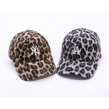 Шапка с козирка New Era Cosy Animal Snow Leopard Fleece 9FORTY LA Dodgers Adjustable Hat Сиво | 60691313, 4
