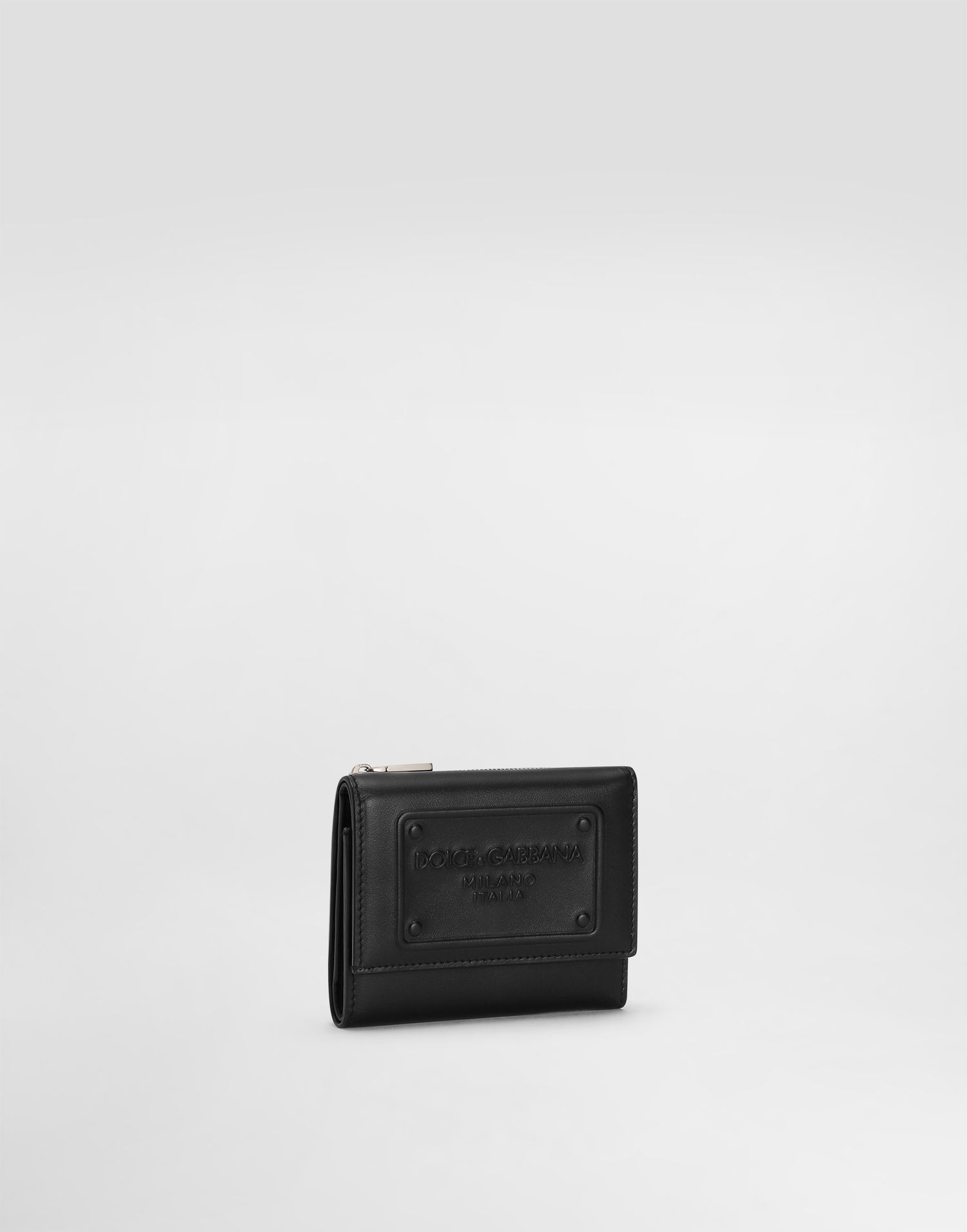 Портфейл Dolce & Gabbana Calfskin French Flap Wallet With Raised Logo Черно | BP3271AG21880999, 1