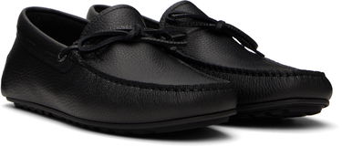 Кецове и обувки BOSS BOSS Grained-Leather Driver Sole Loafers Черно | 50536247, 3