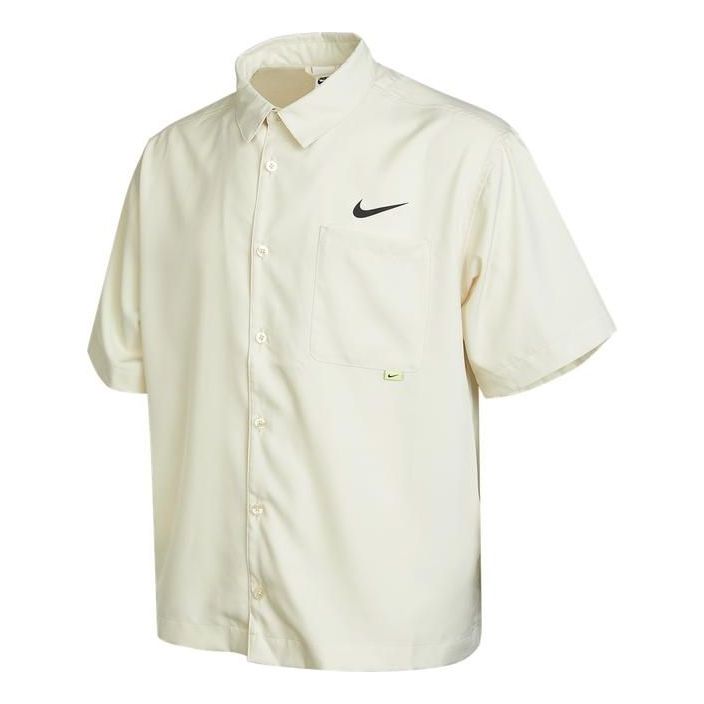 Риза Nike Sportswear Logo Single Breasted Shirt Бежово | DX6308-244