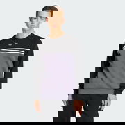 Colorblock Crewneck Sweatshirt with Stripes